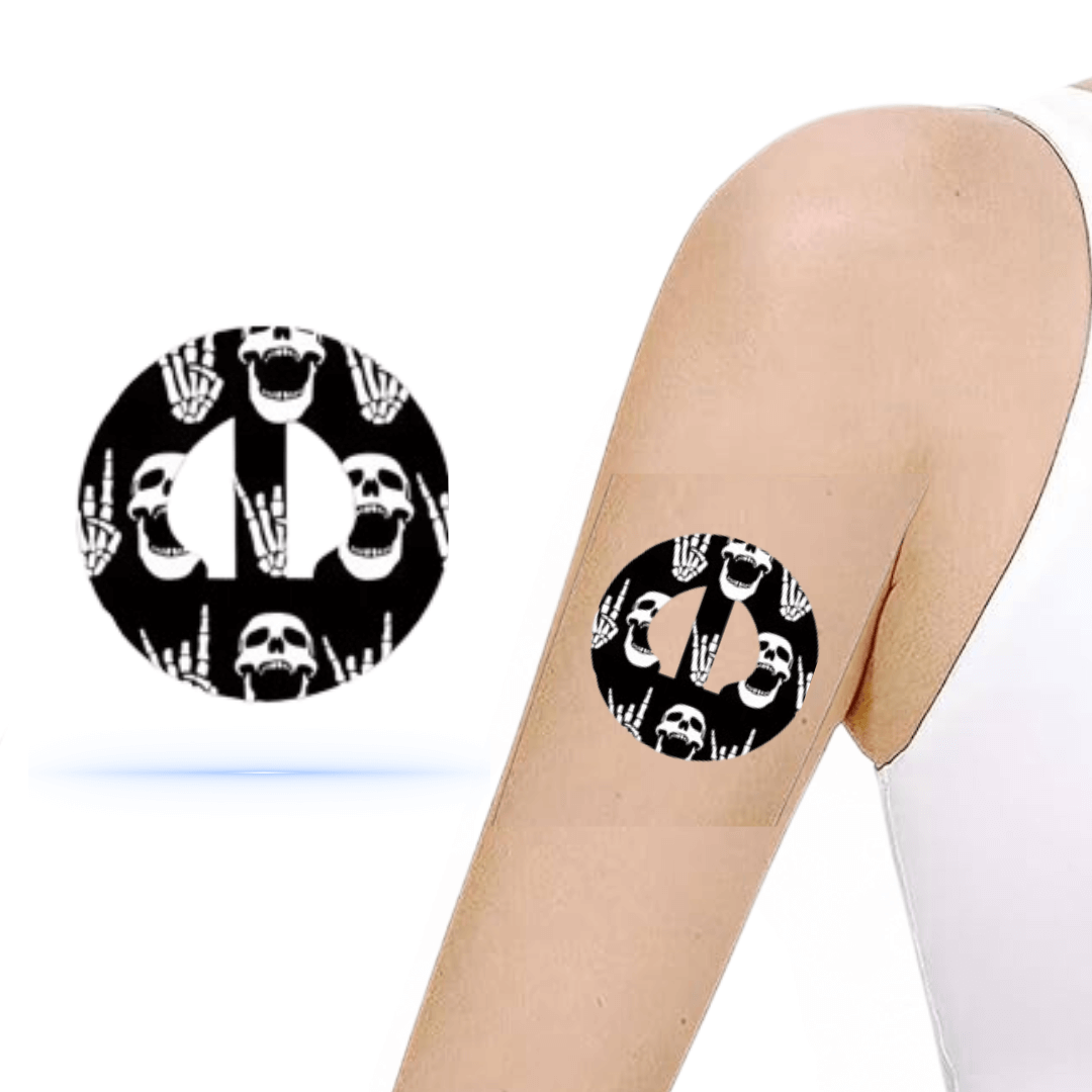 Rock'N'Roll Skull Sensor Patches för Medtronic Guardian 4 (10-pack) - Diabeteshjalp