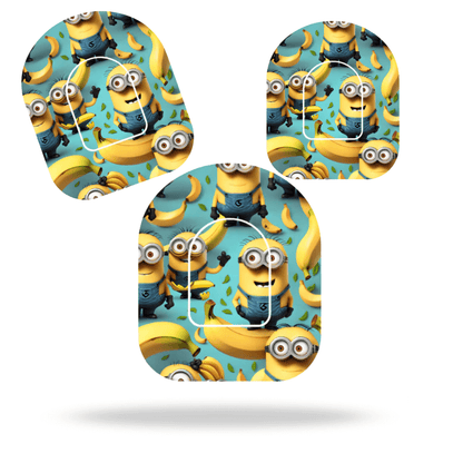 Minions Universal Pump Overpatches för Omnipod 5 & Dash – inkl. Pumpsticker.