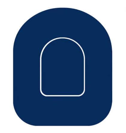 Omnipod Overpatches - Navy Blue & Sticker.