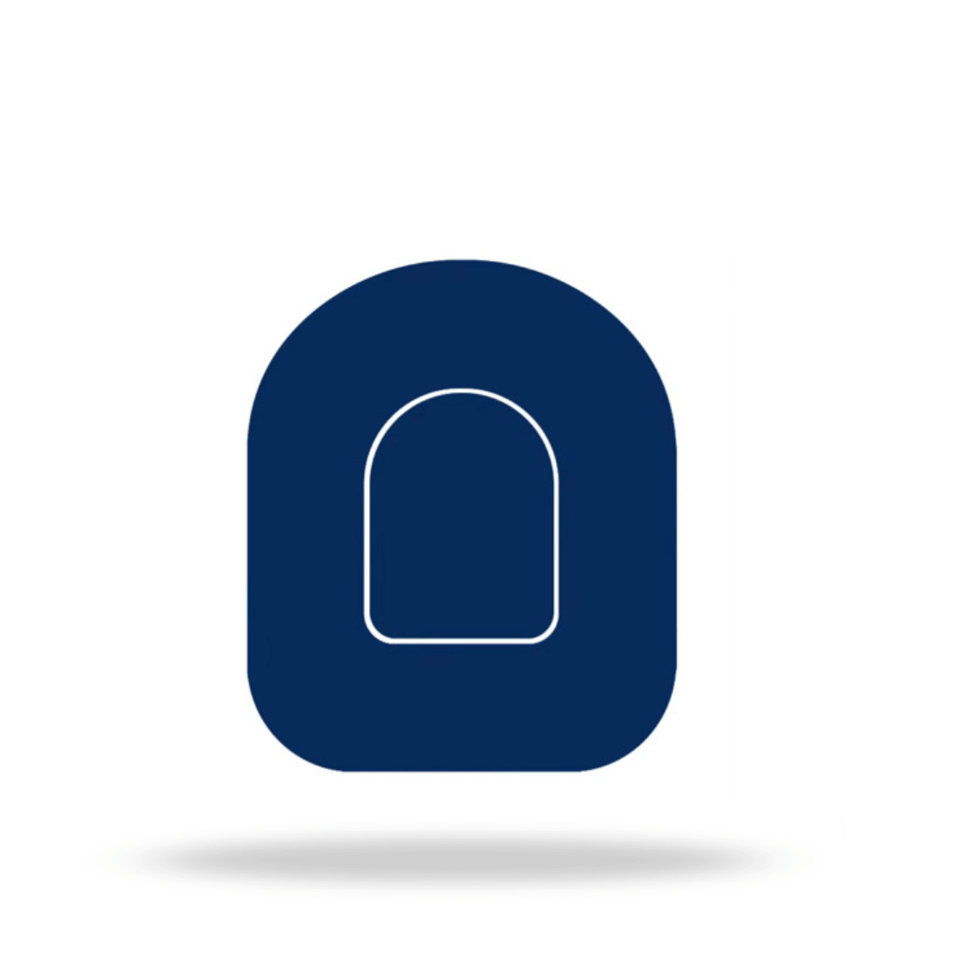 Omnipod Overpatches - Navy Blue & Sticker.