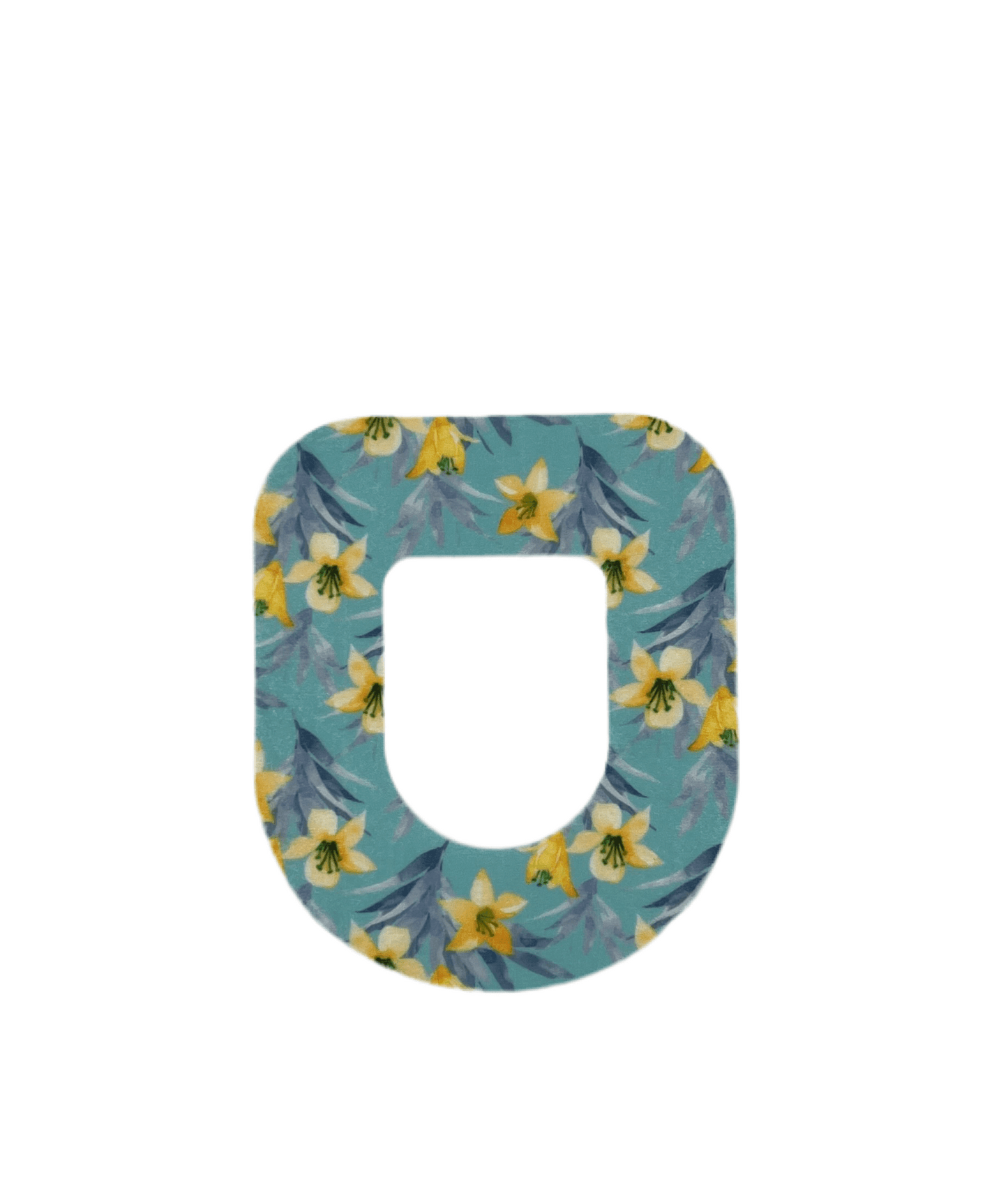 Yellow flower overpatches för Omnipod (5-pack) - skydd för din pump - Diabeteshjalp
