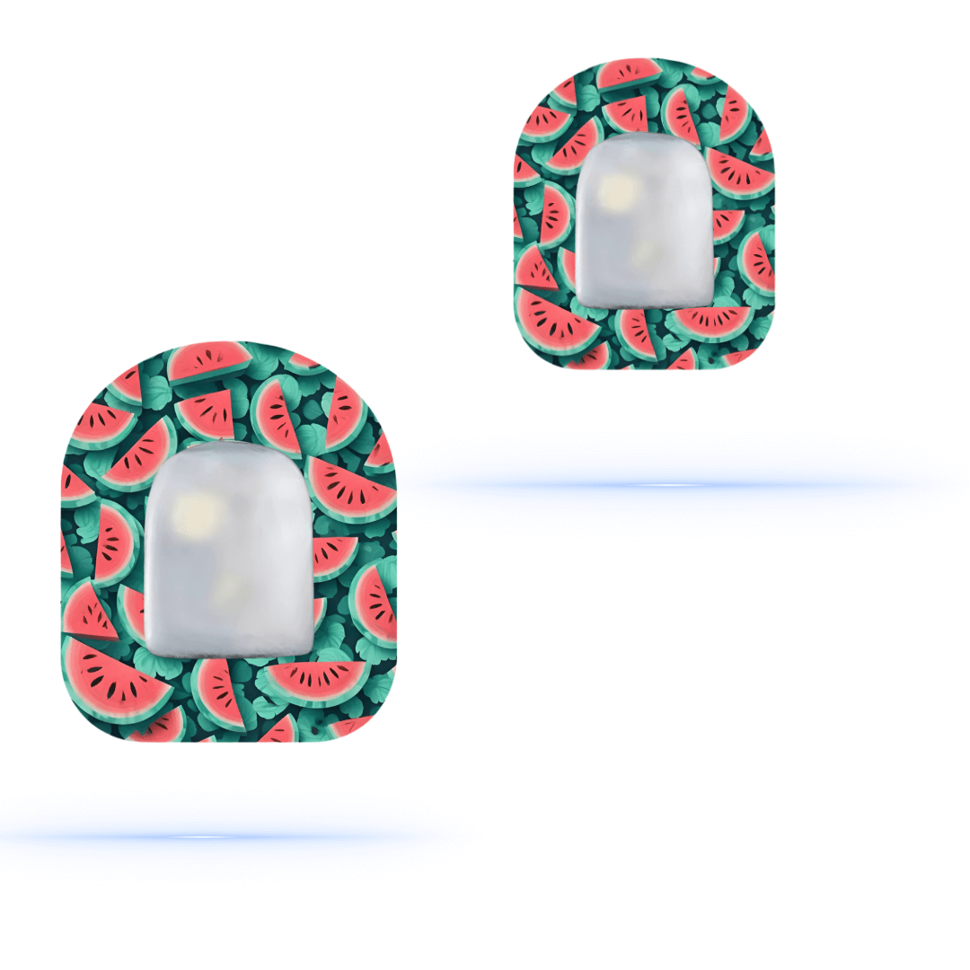 Watermelon Universal pump overpatches för Omnipod (10-pack) - Diabeteshjalp