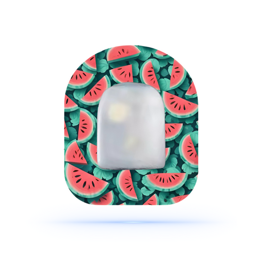Watermelon Universal pump overpatches för Omnipod (10-pack) - Diabeteshjalp