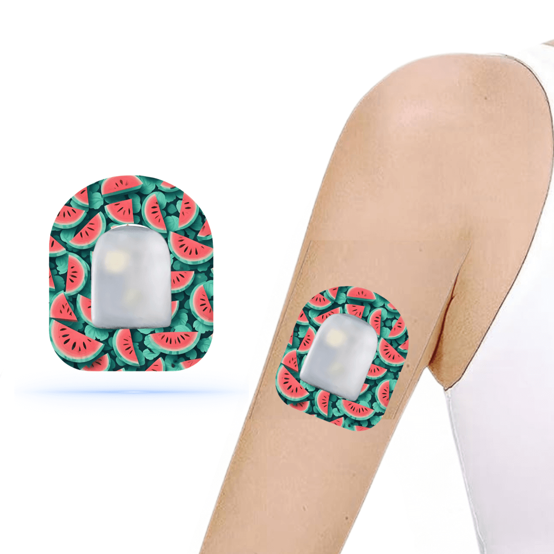 Watermelon Universal pump overpatches för Omnipod (10-pack) - Diabeteshjalp