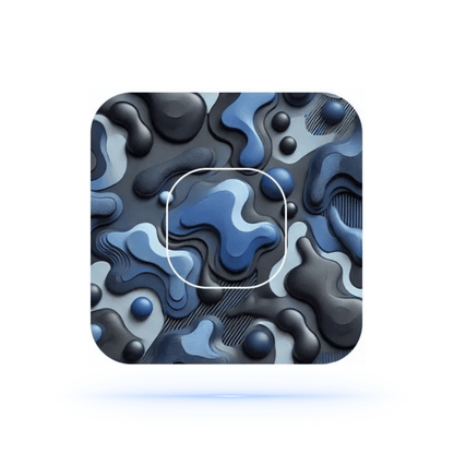 Camouflage Army Blue CGM overpatches för Simplera (10-pack) inkl. Sensor Sticker - Diabeteshjalp