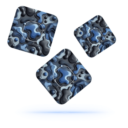 Camouflage Army Blue CGM overpatches för Simplera (10-pack) inkl. Sensor Sticker - Diabeteshjalp