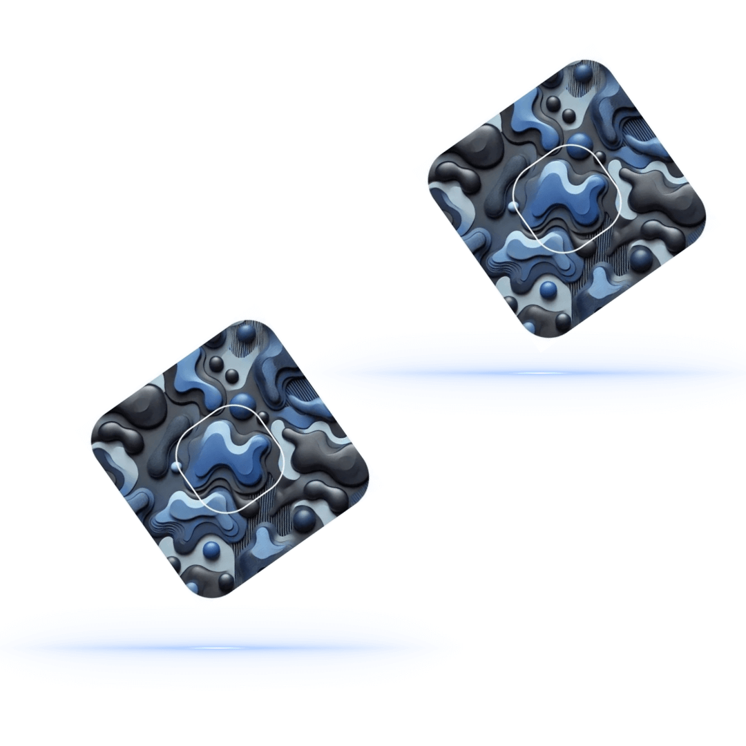 Camouflage Army Blue CGM overpatches för Simplera (10-pack) inkl. Sensor Sticker - Diabeteshjalp
