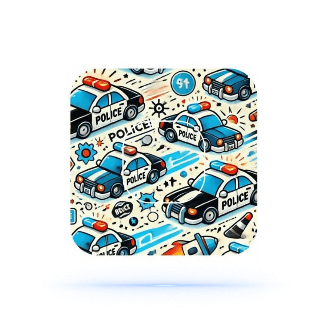 Polisbilar CGM Sensor Patch för Simplera (10-pack) inkl. Sensor Sticker - Diabeteshjalp