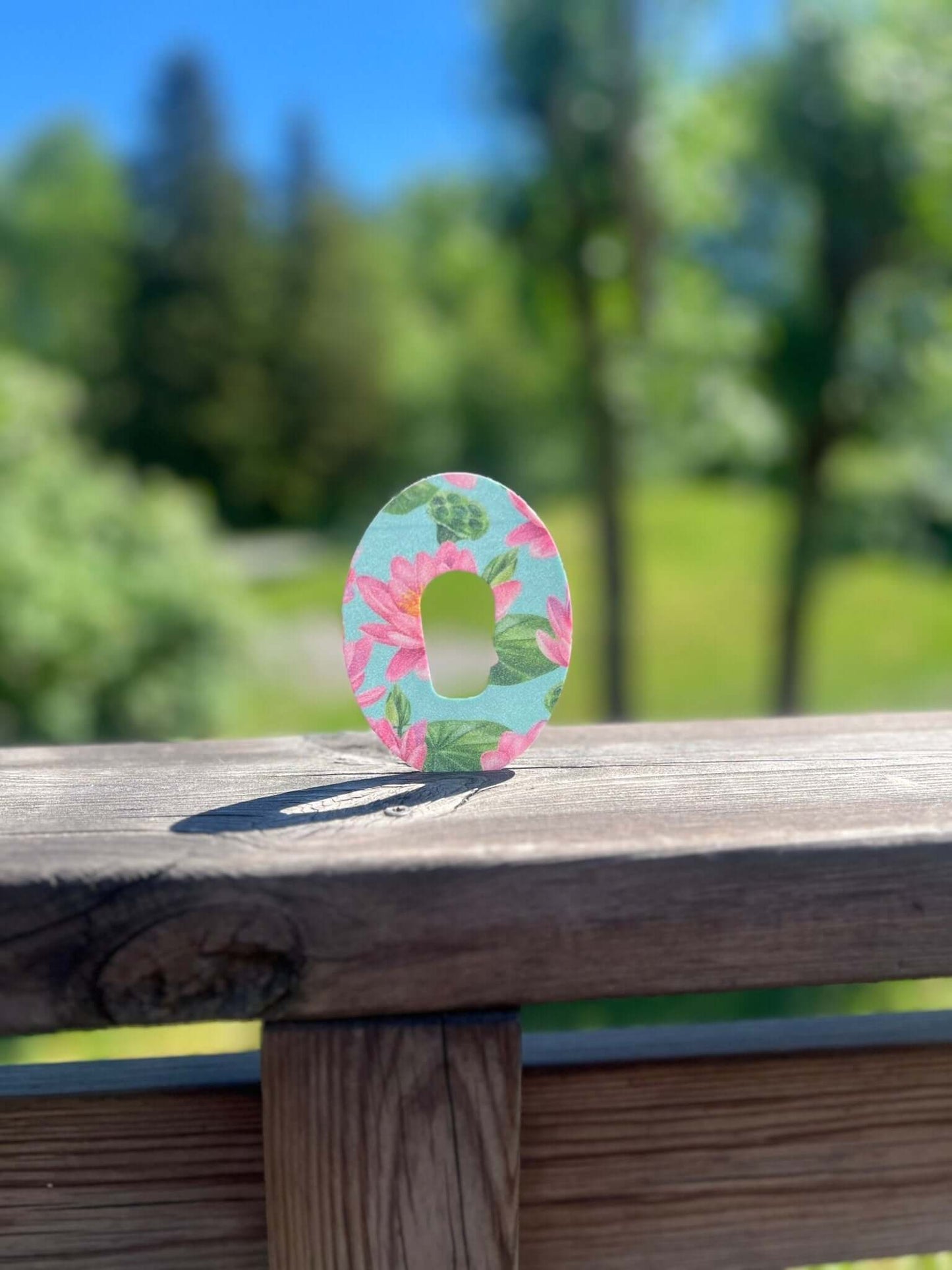 Turquoise Flower Sensor Patches för Dexcom G6 (5-pack) - Diabeteshjalp
