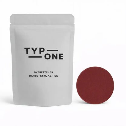 Brun TypOne Freestyle Libre sensor patch för säker och bekväm fixering av CGM-sensorn.