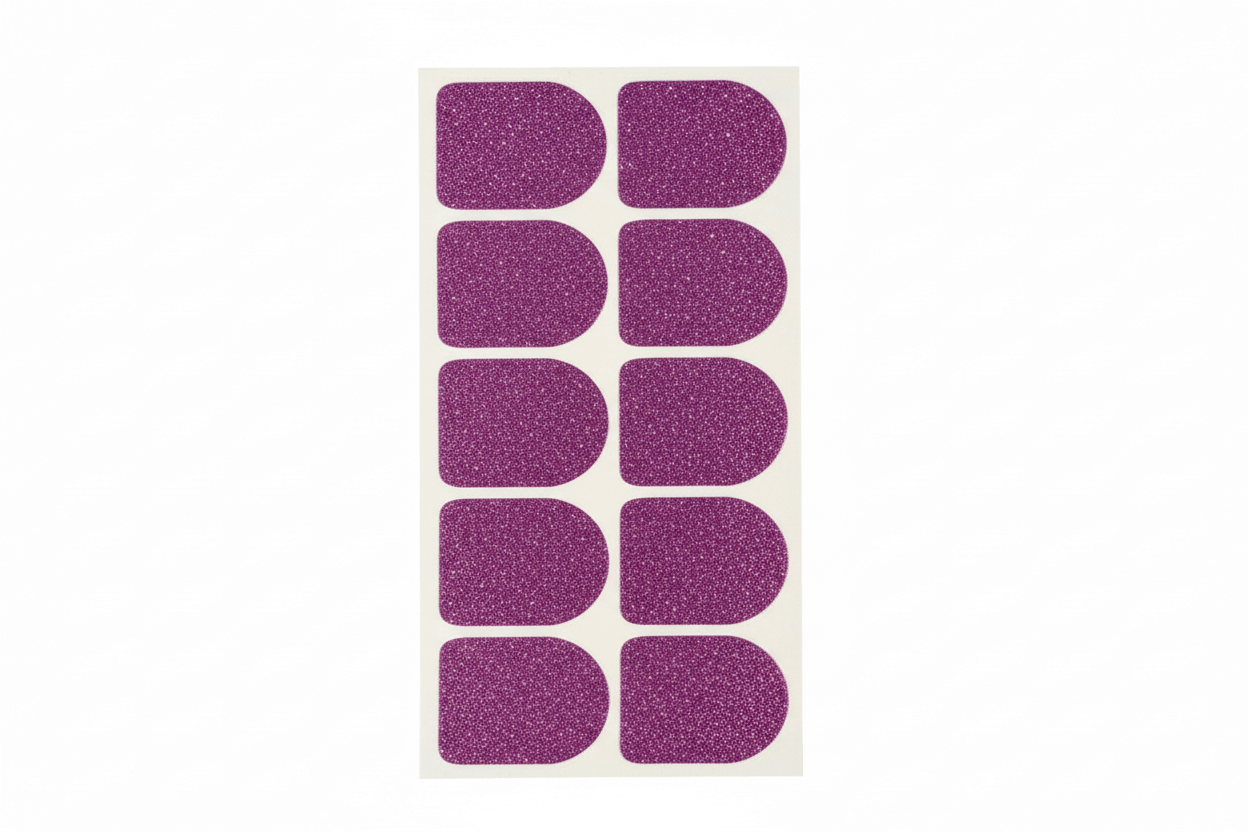 Lila Omnipod Glitterstickers för personlig stil och skydd av din insulinpump