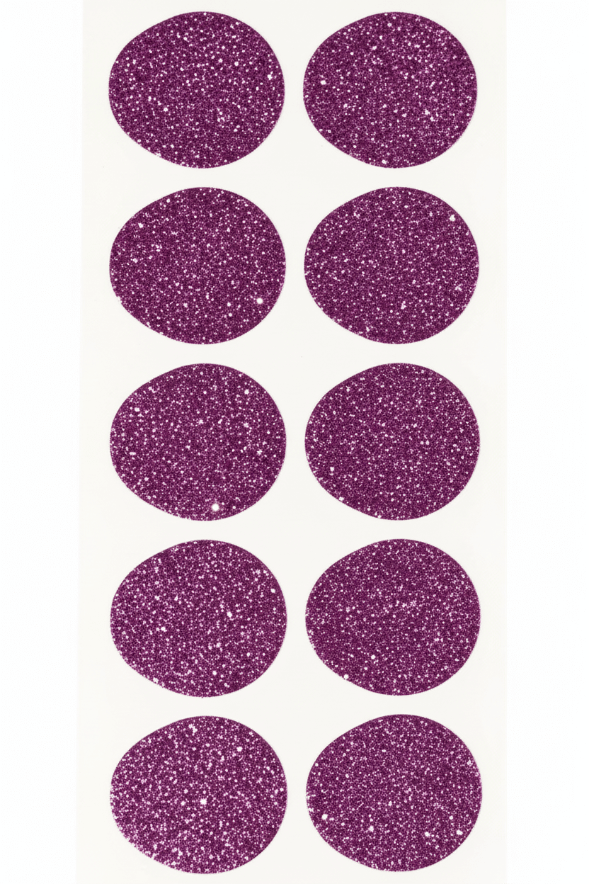 Lila glitter stickers G7 enhanced