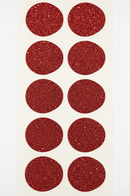 Röda glitter stickers G7 enhanced