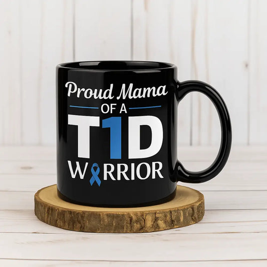 Stolt Mamma till en T1D-Krigare – Keramikmugg.